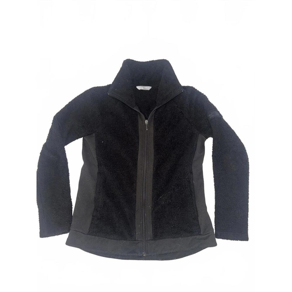 The North Face Fleece Jacket Full Zip Cozy Warm Black Womens M TNF Fur